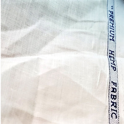100% Hemp Plain Weave - Weight: 2.8 oz. Width: 57"