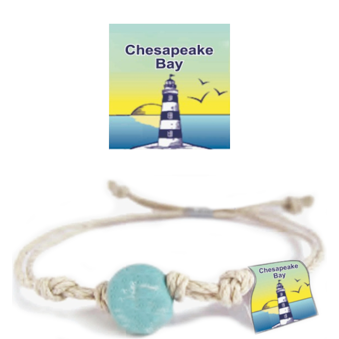 Chesapeake Bay VA, Maryland & Delaware Sand Bead Bracelet by Earth Bands