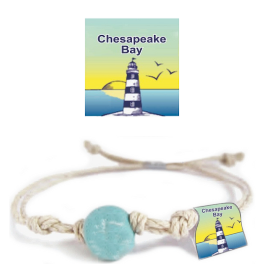Chesapeake Bay VA, Maryland & Delaware Sand Bead Bracelet by Earth Bands