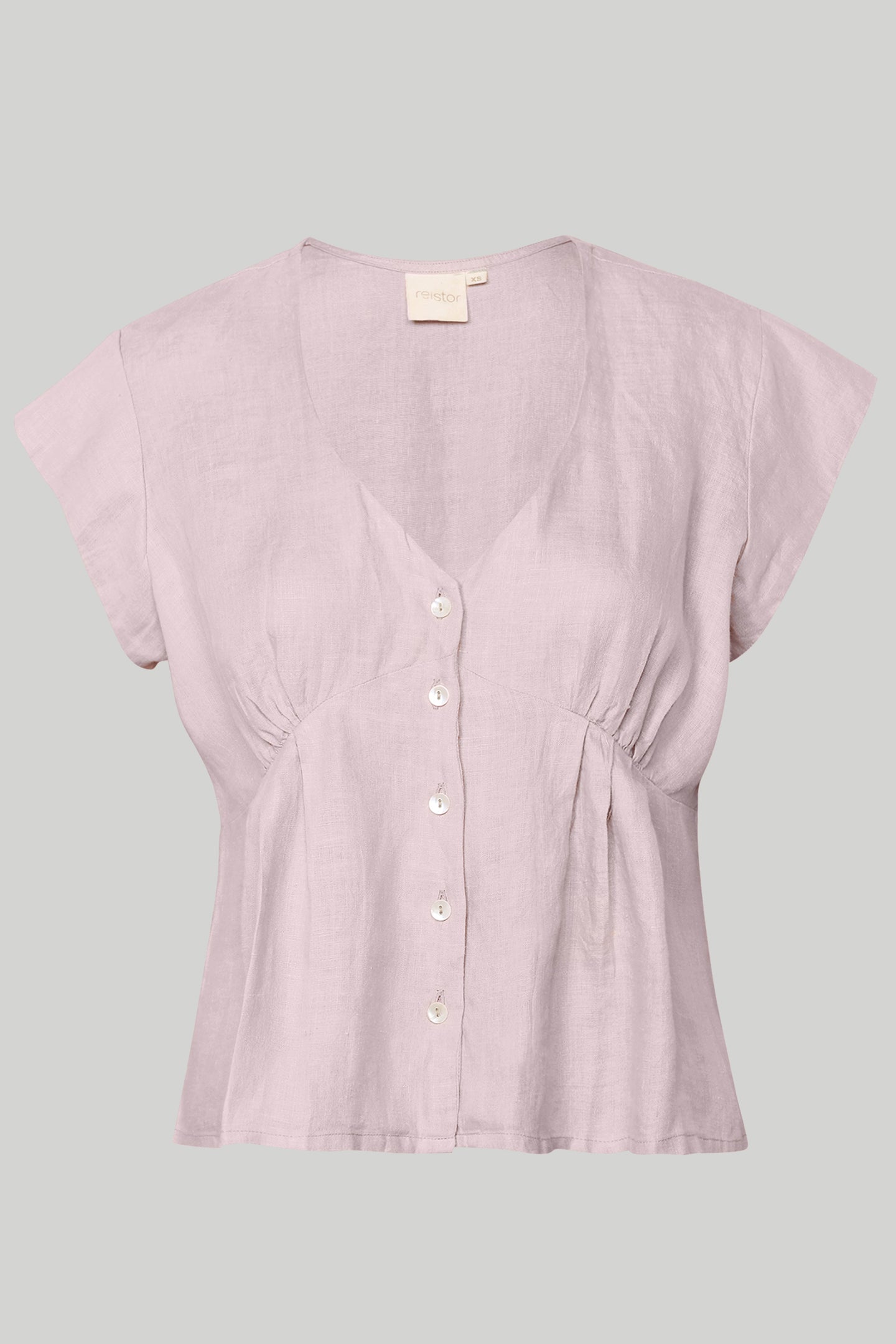 Deep V-neck Top in Pink