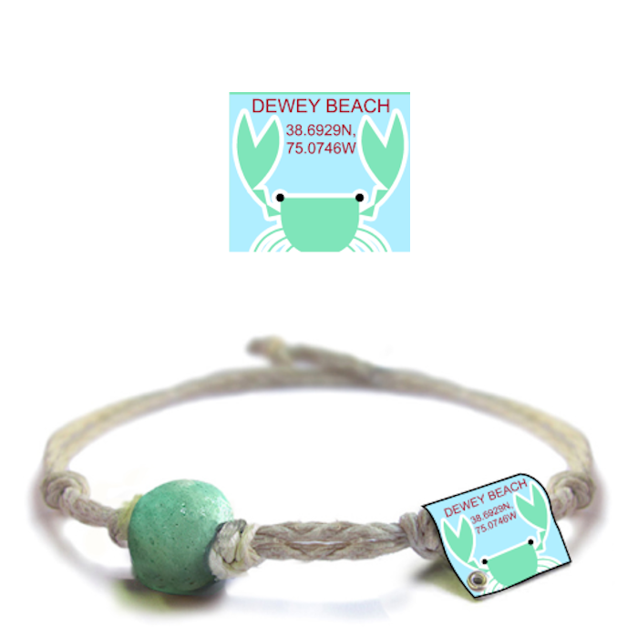 Dewey Beach, Delaware Sand Bead Bracelet by Earth Bands