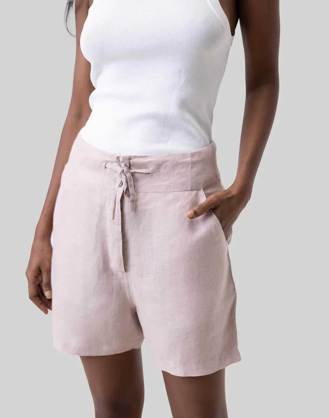 Perfect Hemp Shorts Set in Pink