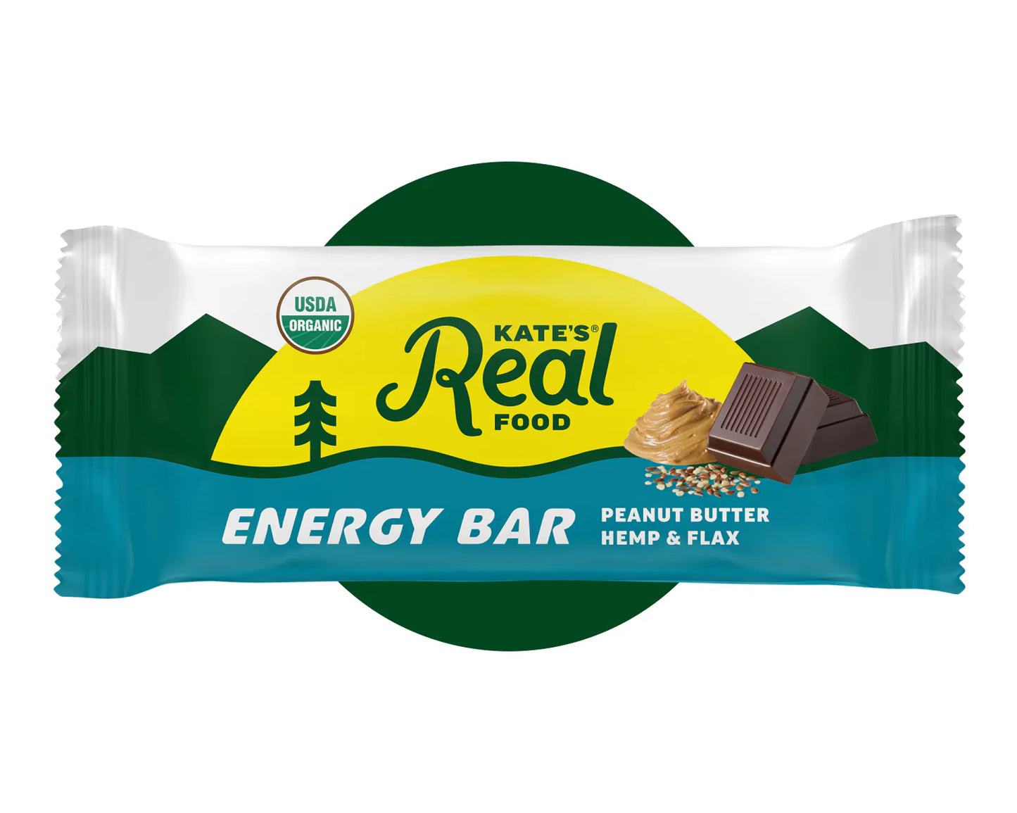 Kate's Real Food Peanut Butter Hemp Protein Fruit & Nut Bars, 2.2 oz, Case of 12