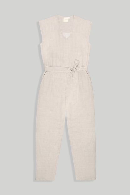Evening Chai Jumpsuit in Light Beige