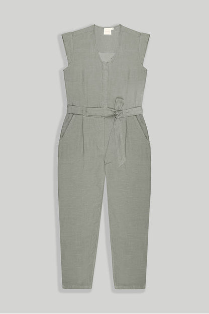 Evening Chai Jumpsuit in Dark Green