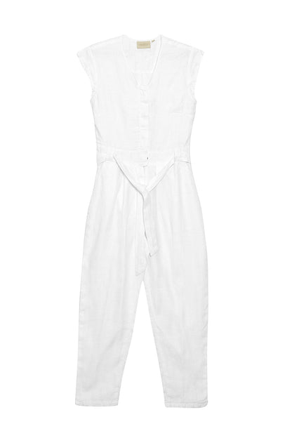 Evening Chai Jumpsuit in White