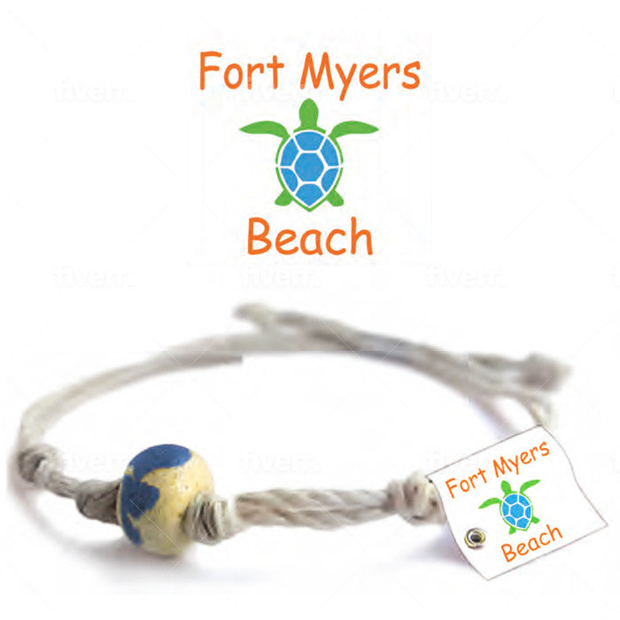 Fort Myers Beach Florida Sand Bead Bracelet by Earth Bands