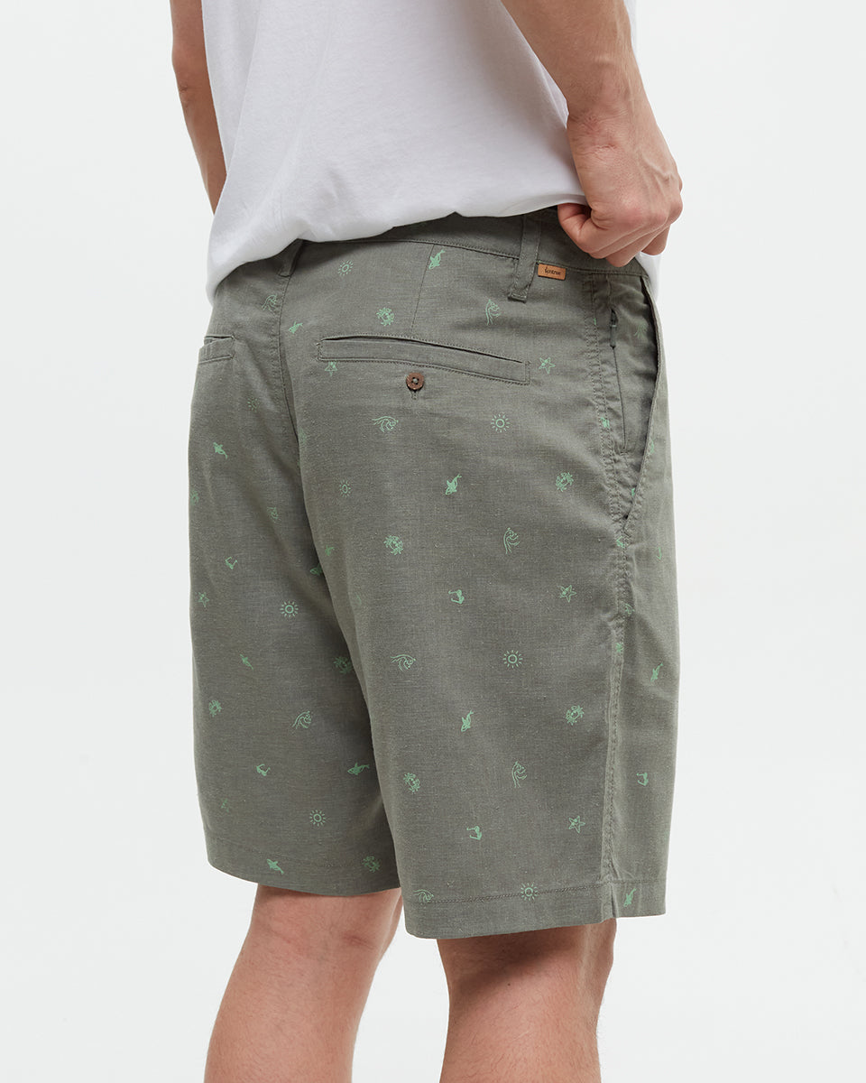 Hemp Latitude Short — Agave Green Hemlock by Tentree — view 5