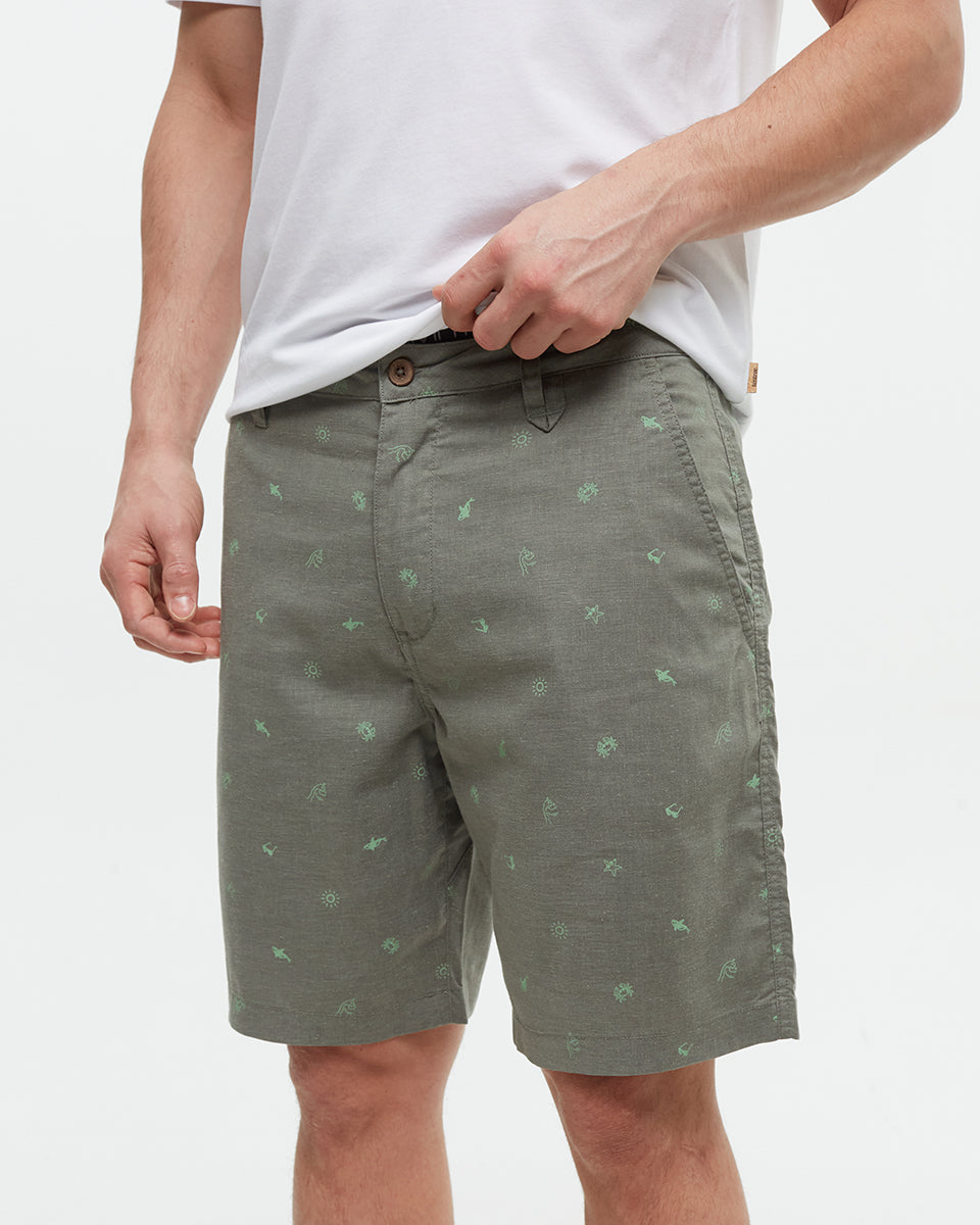 Hemp Latitude Short — Agave Green Hemlock by Tentree — view 4