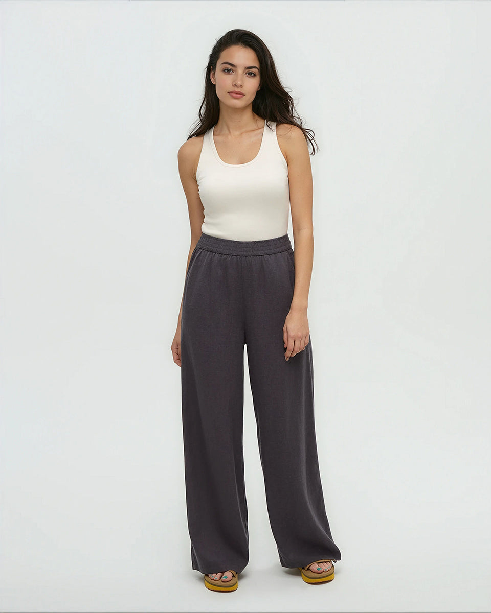 Hemp Kaslo Pant — Graphite by Tentree — view 2