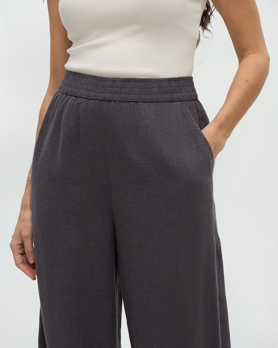 Hemp Kaslo Pant — Graphite by Tentree — view 4