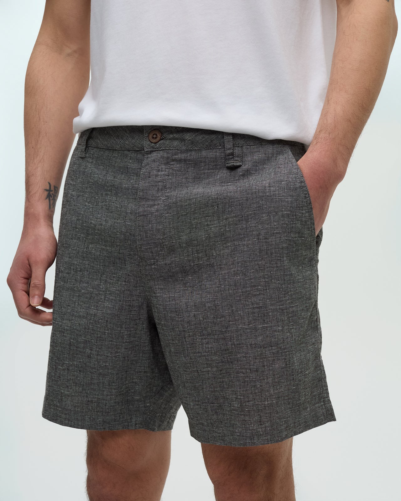 Hemp Latitude 7" Short — Graphite Heather by Tentree — view 4