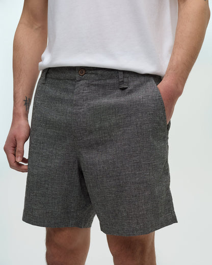 Hemp Latitude 7" Short — Graphite Heather by Tentree — view 4