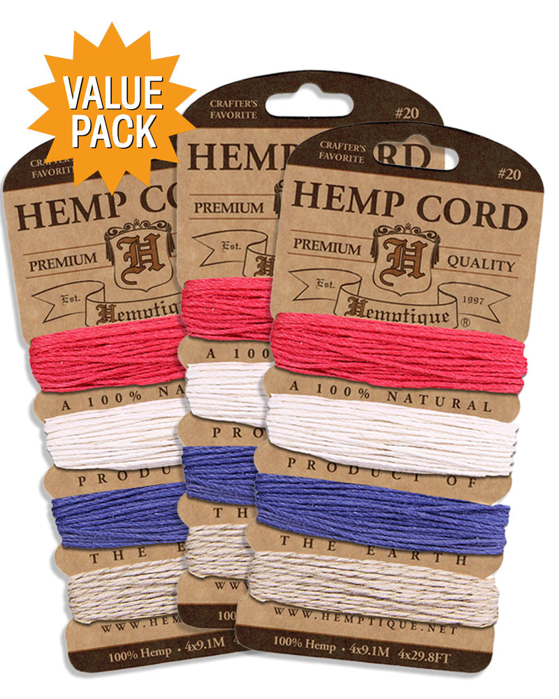 #20 Hemp Cord Card Value Packs!