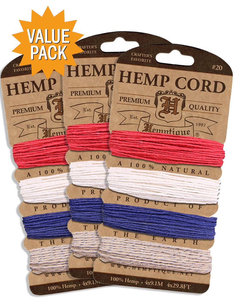 #20 Hemp Cord Card Value Packs!