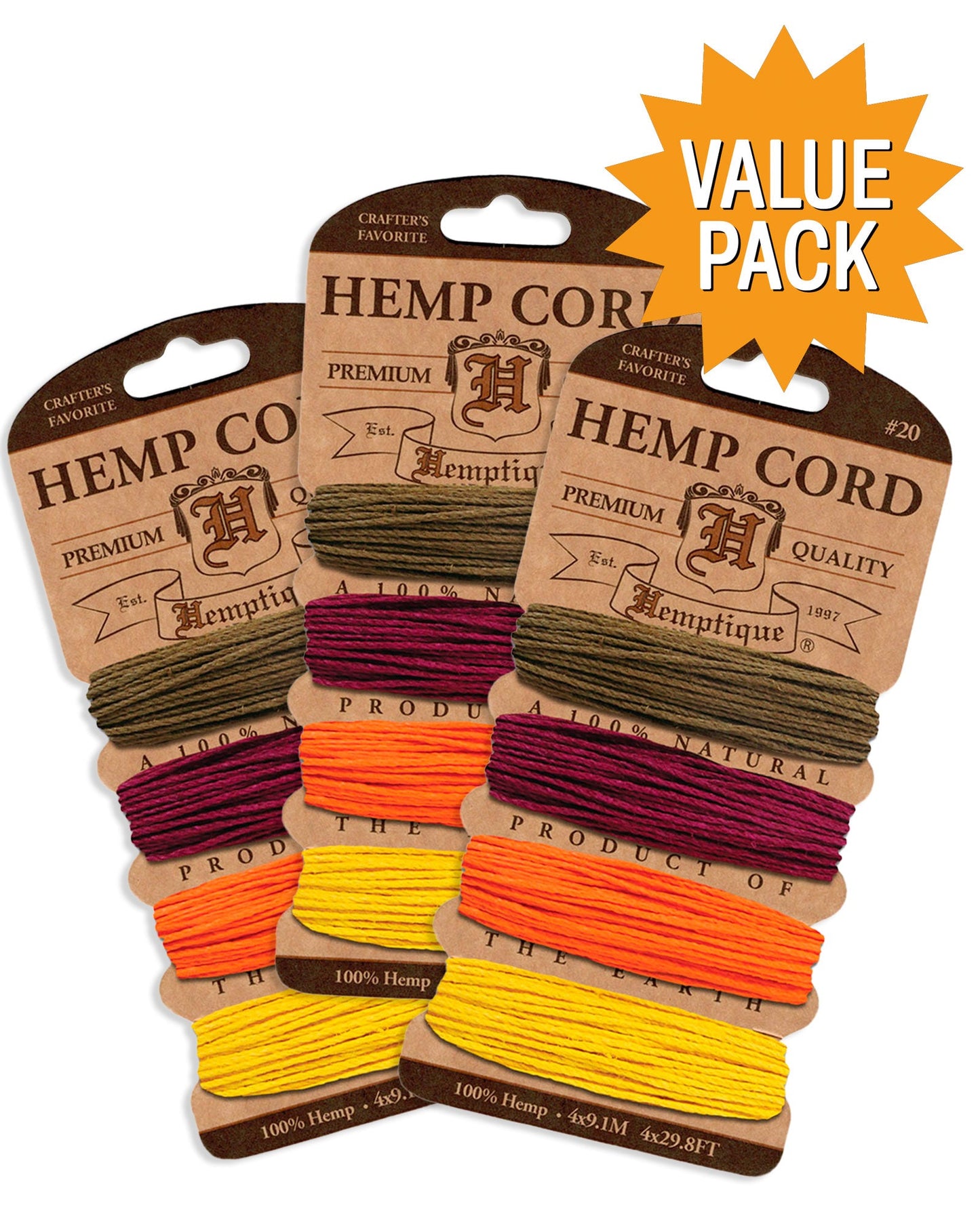 #20 Hemp Cord Card Value Packs!