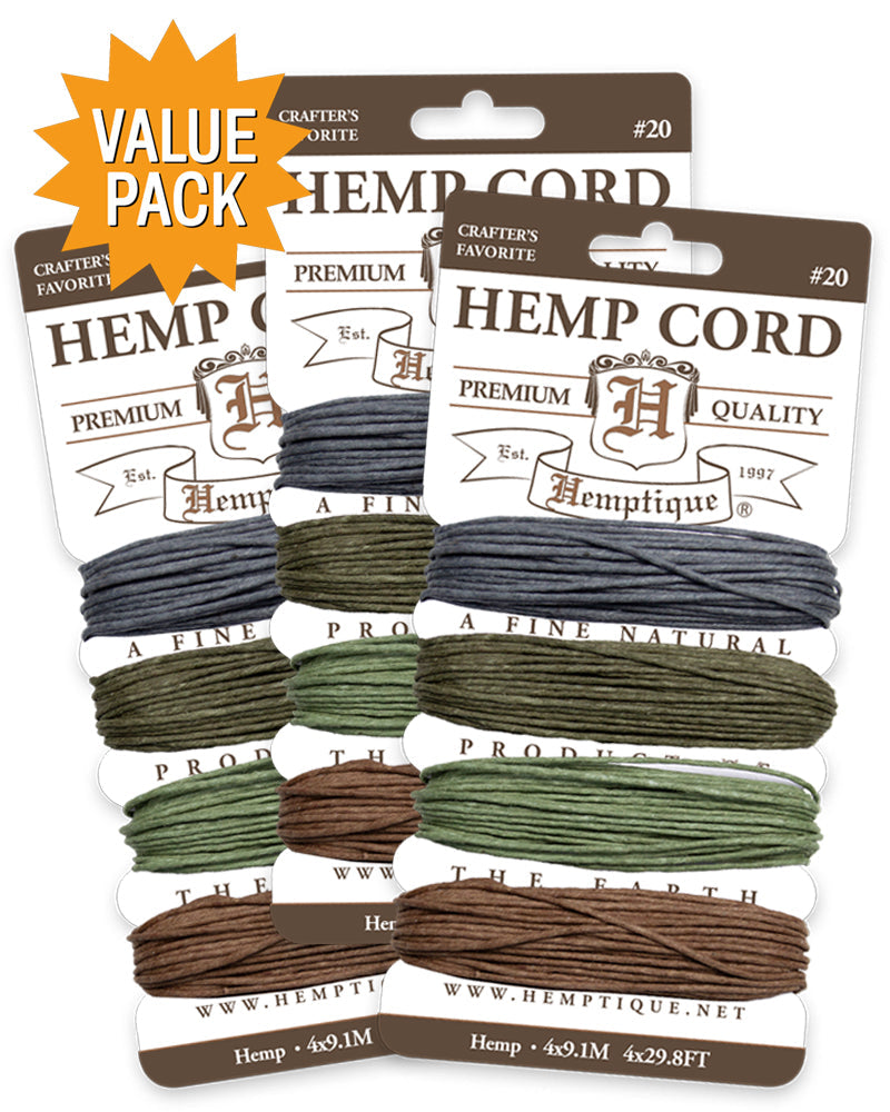 #20 Hemp Cord Card Value Packs!