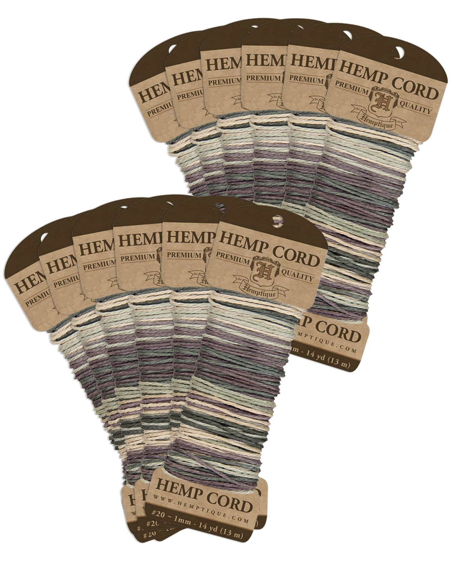 #20 Hemp Cord Long Mini Card - Value Packs