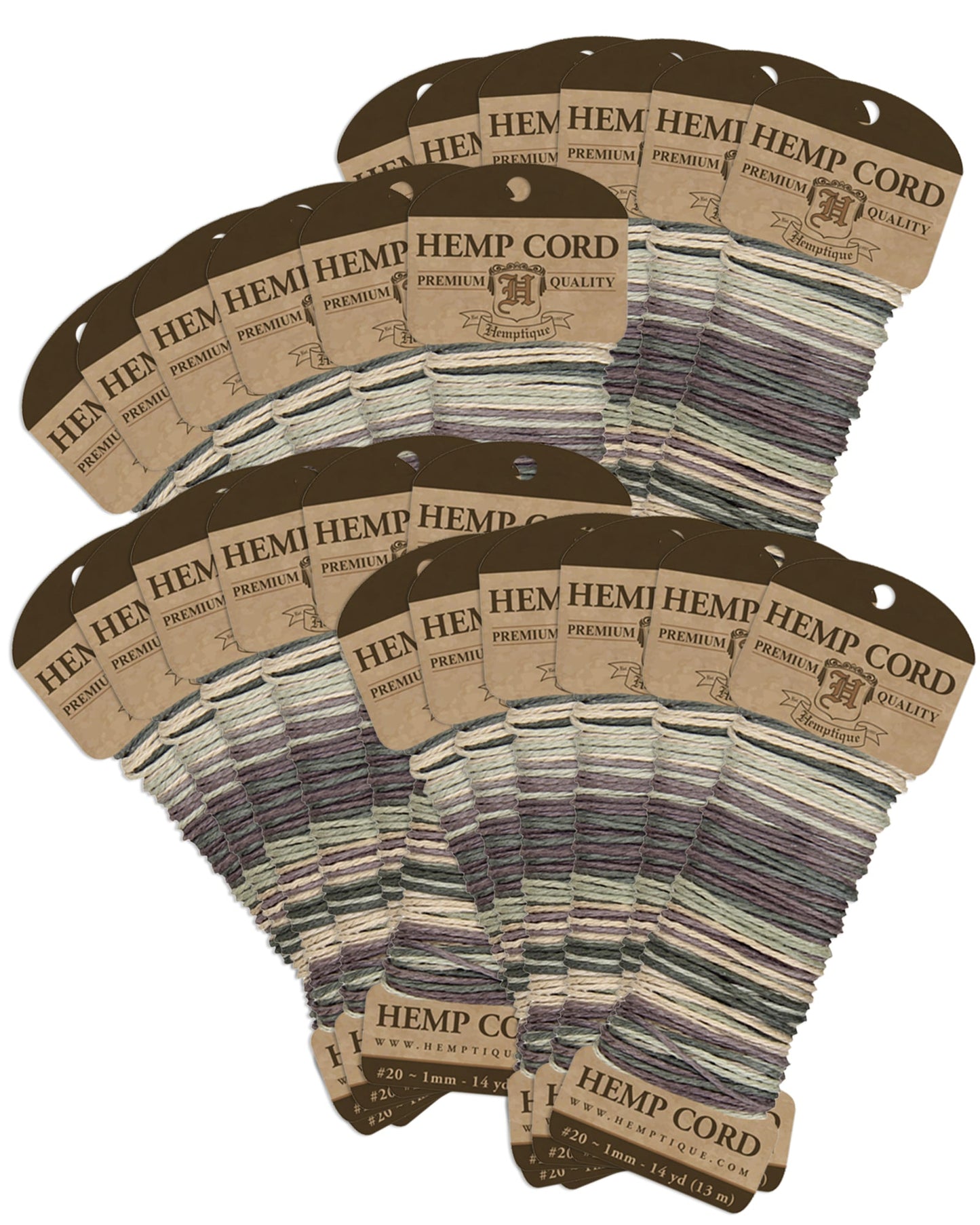 #20 Hemp Cord Long Mini Card - Value Packs