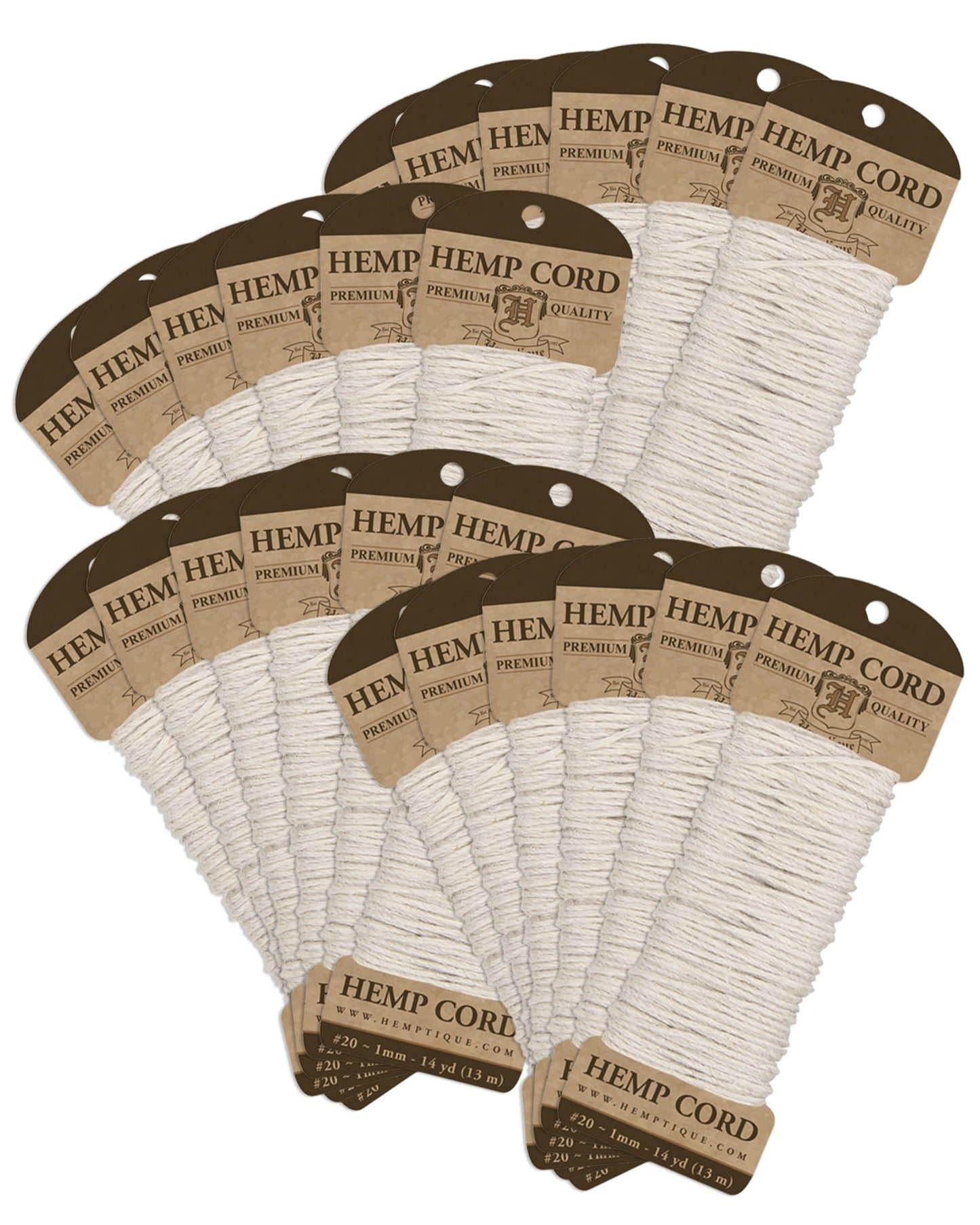 #20 Hemp Cord Long Mini Card - Value Packs