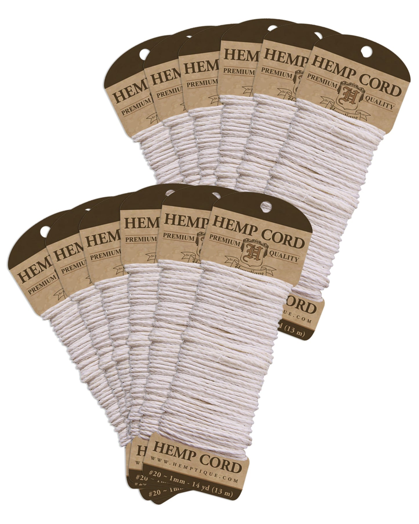 #20 Hemp Cord Long Mini Card - Value Packs