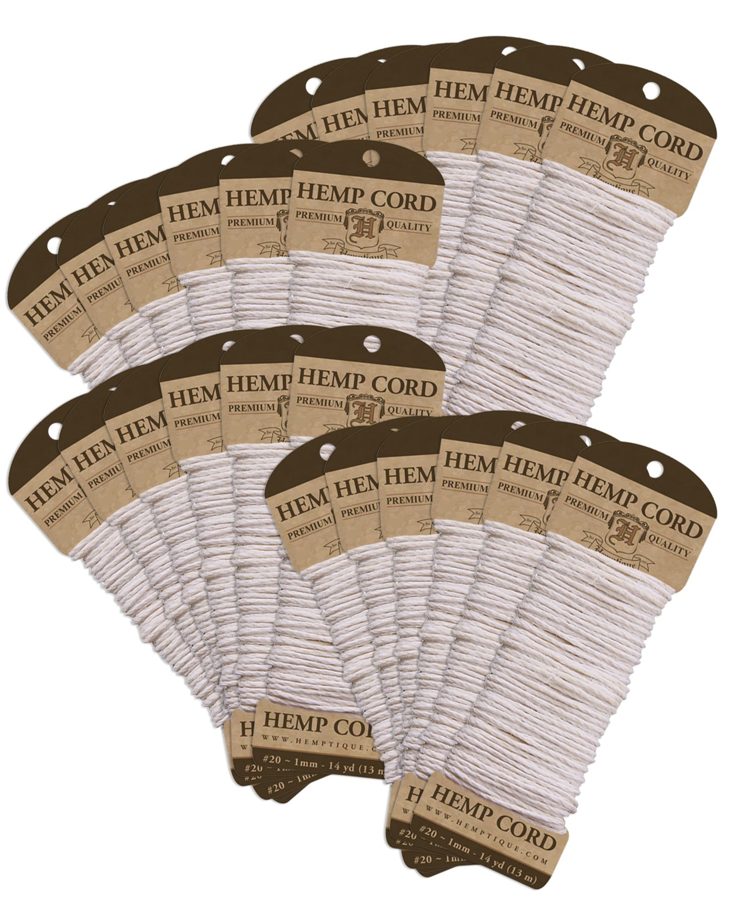 #20 Hemp Cord Long Mini Card - Value Packs