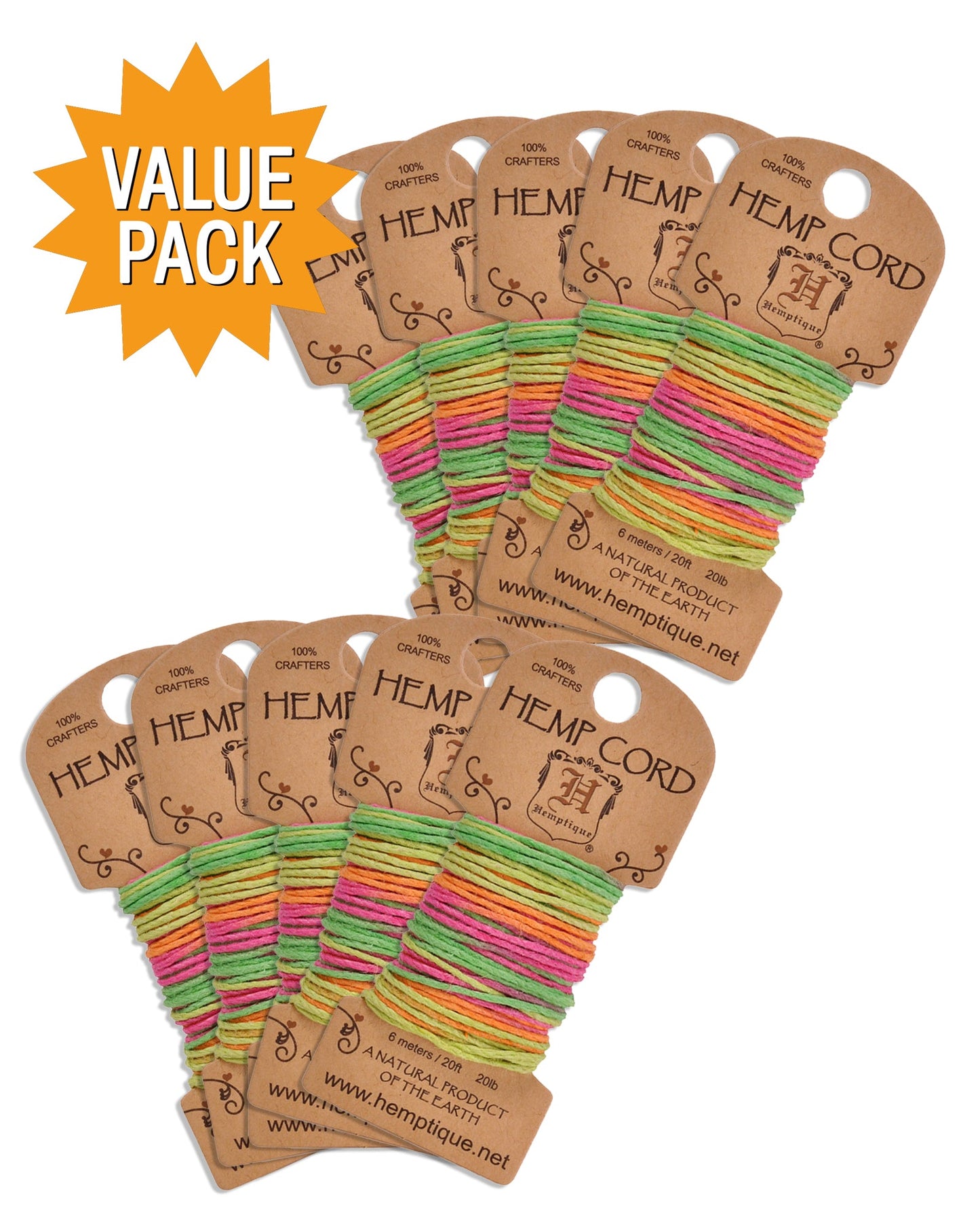 Hemp Cord Mini-Card Value Packs