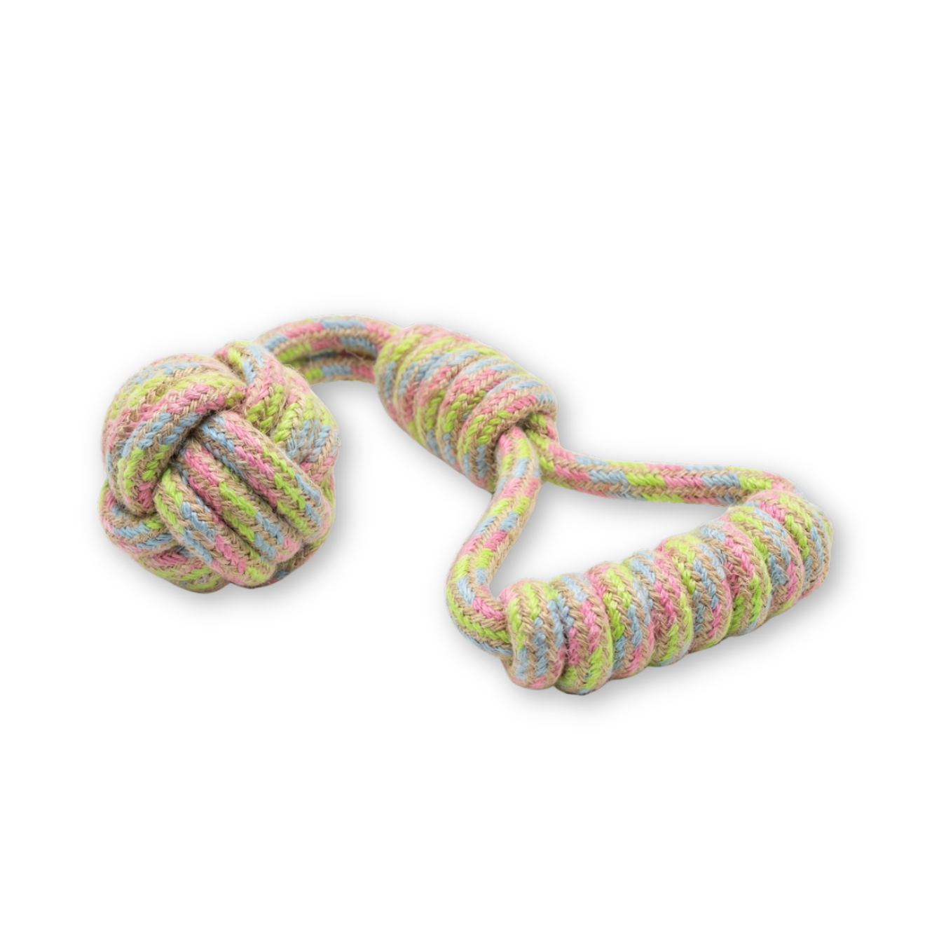 Rainbow Hemp Tug Toy | Monkey Fist