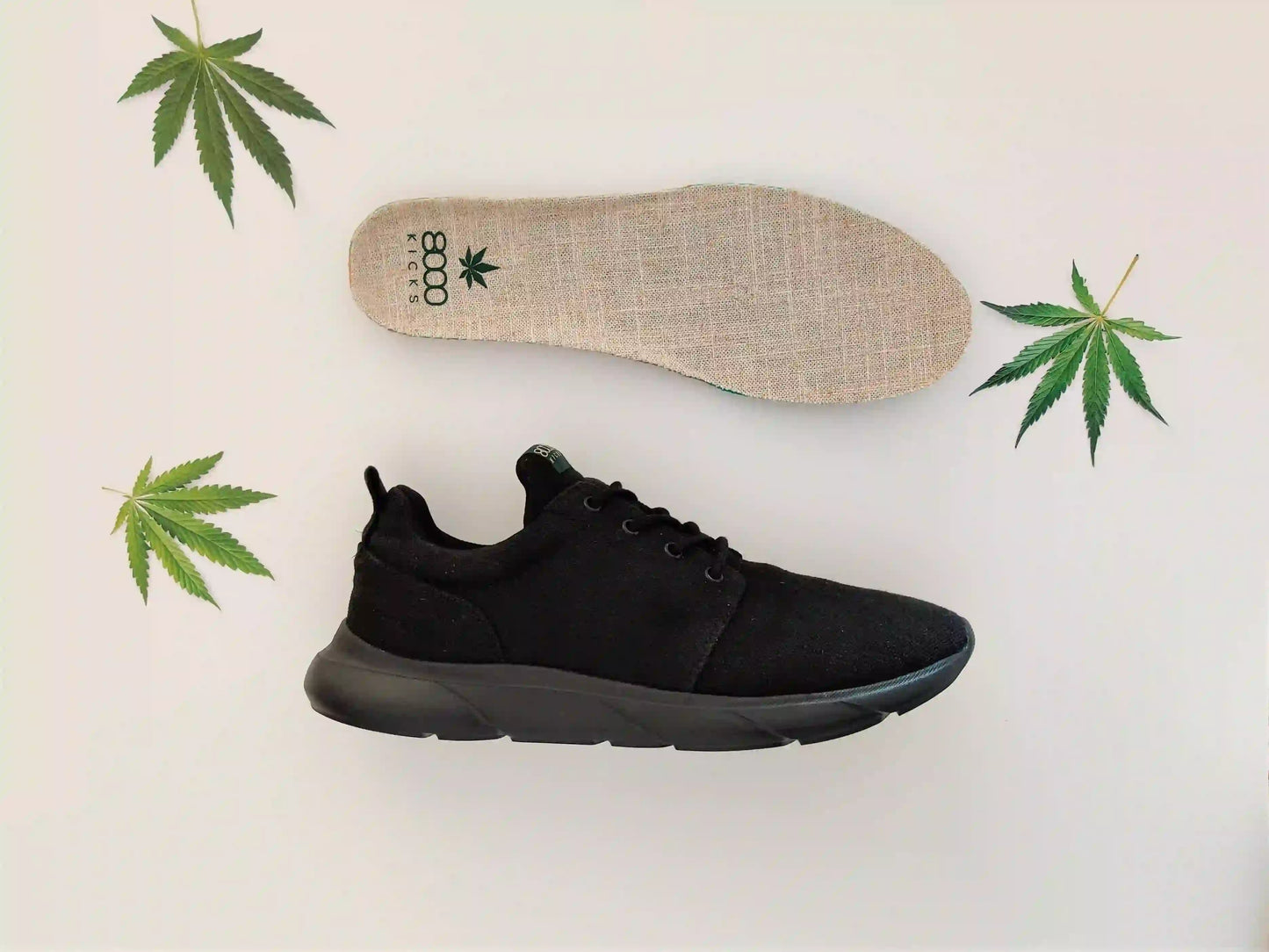 8000 Kicks Explorer V2 hemp shoe in black.