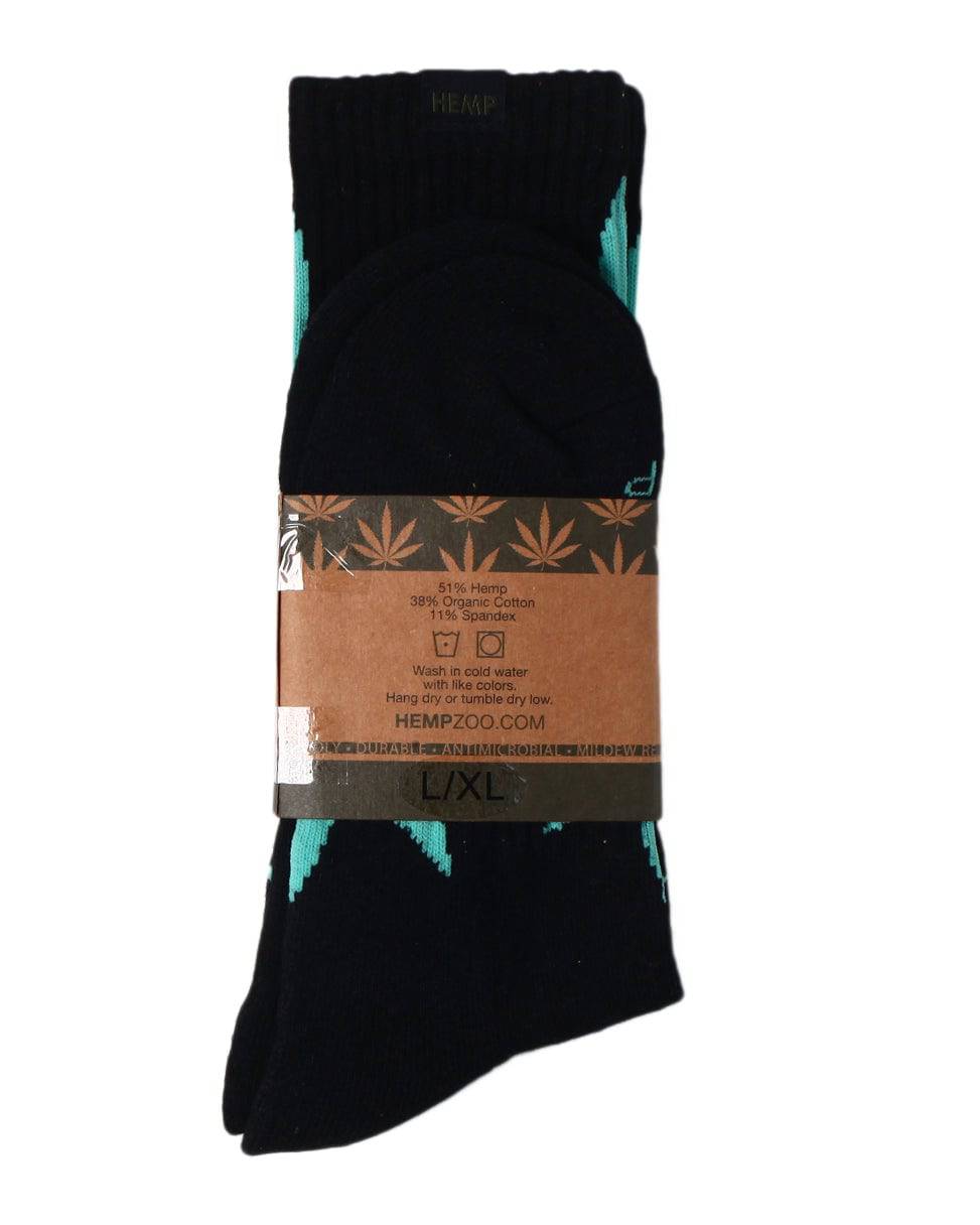 HEMP OCEAN LEAF CREW SOCKS