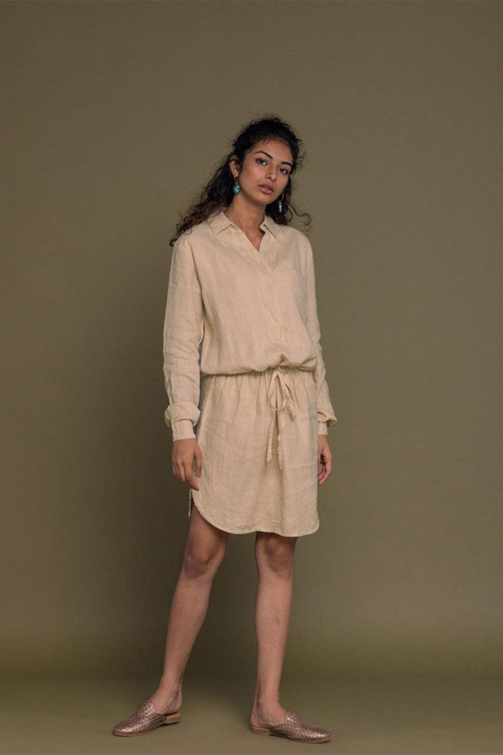 Meet me by the Cliff Dress in Sand Beige