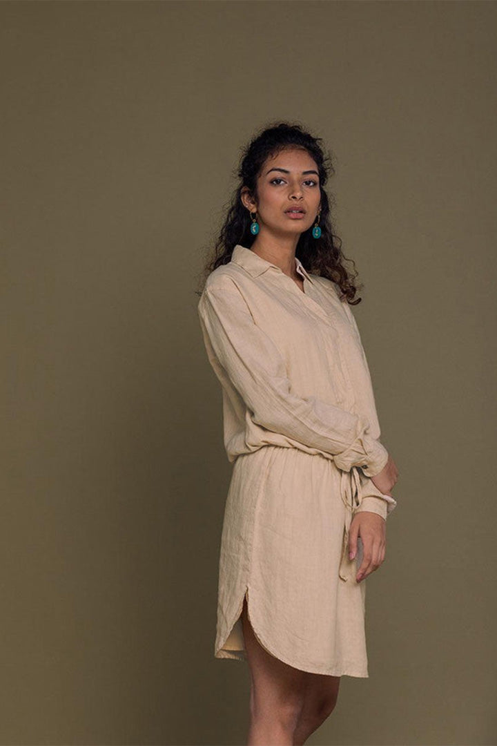 Meet me by the Cliff Dress in Sand Beige