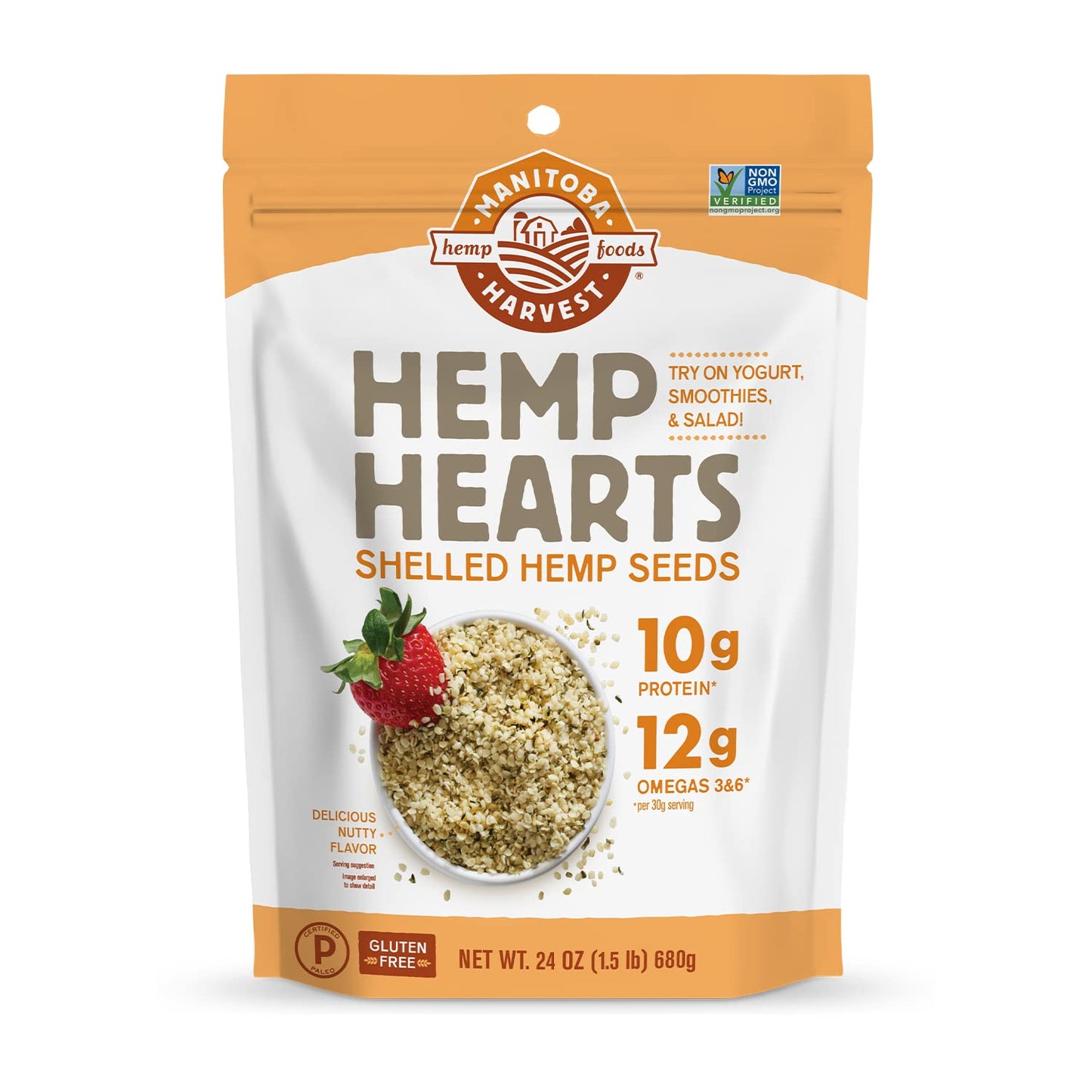 Manitoba Harvest Raw Hemp Hearts, 24 oz
