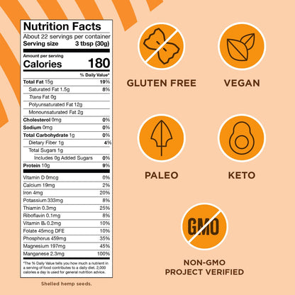 Manitoba Harvest Raw Hemp Hearts, 24 oz