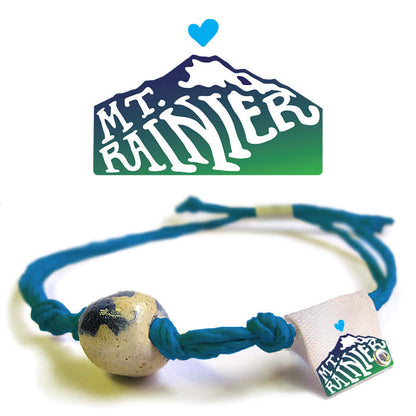 Mt. Rainier, Washington Sand Bead Bracelet by Earth Bands