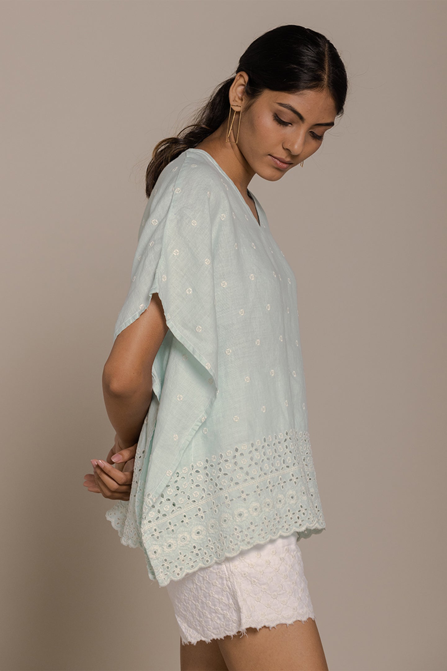 Popsicles & Carousels Mint Kaftan Top