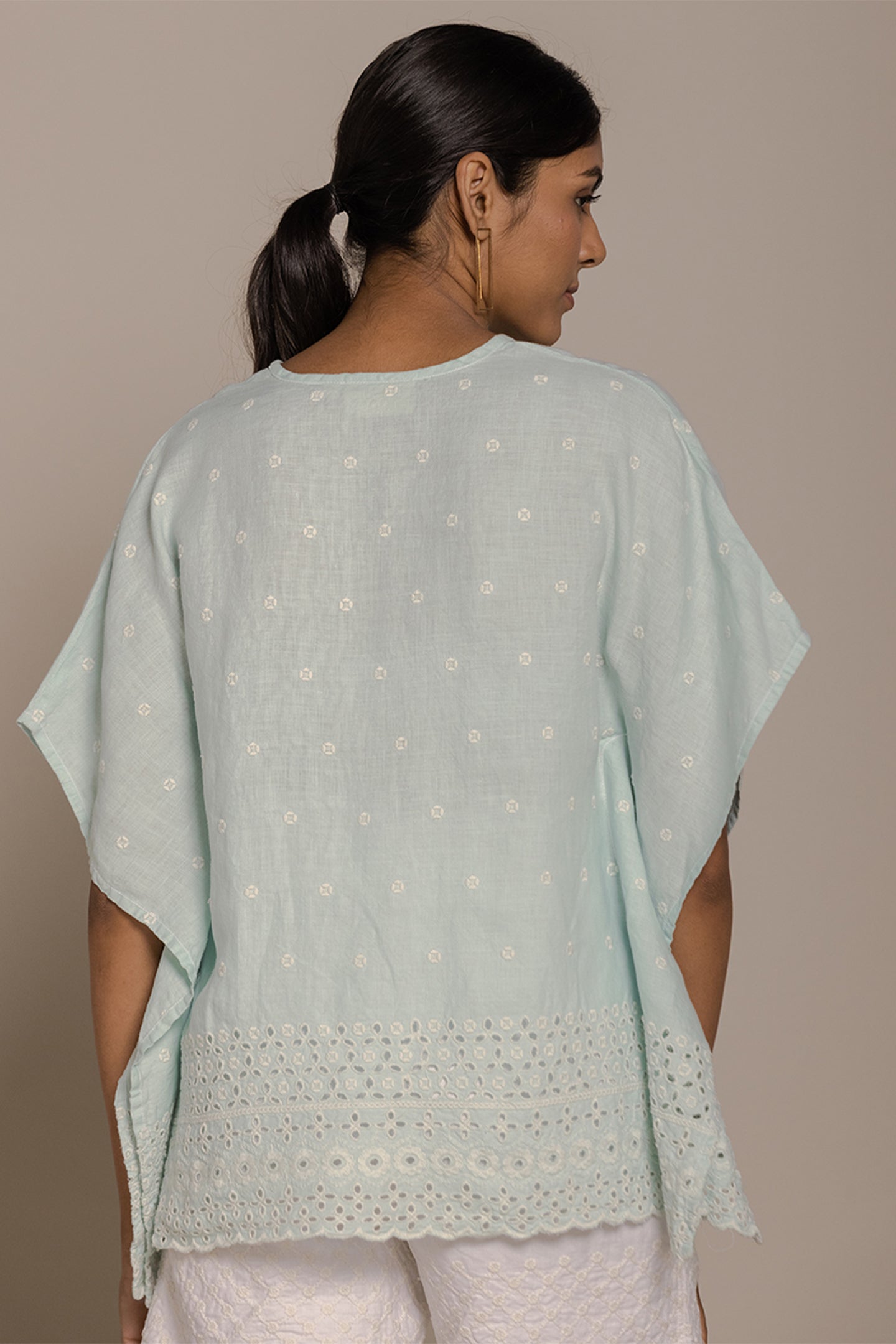 Popsicles & Carousels Mint Kaftan Top