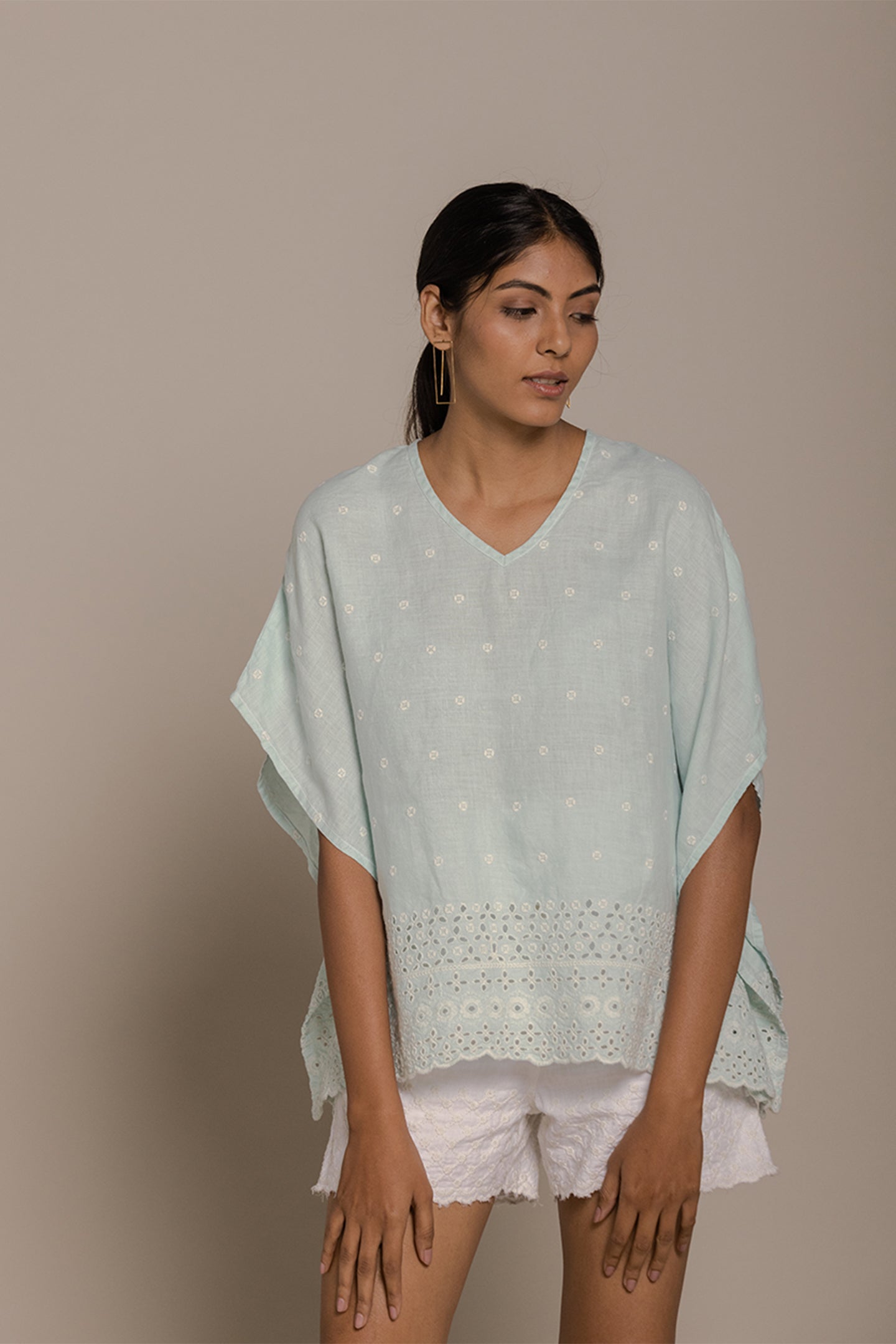 Popsicles & Carousels Mint Kaftan Top