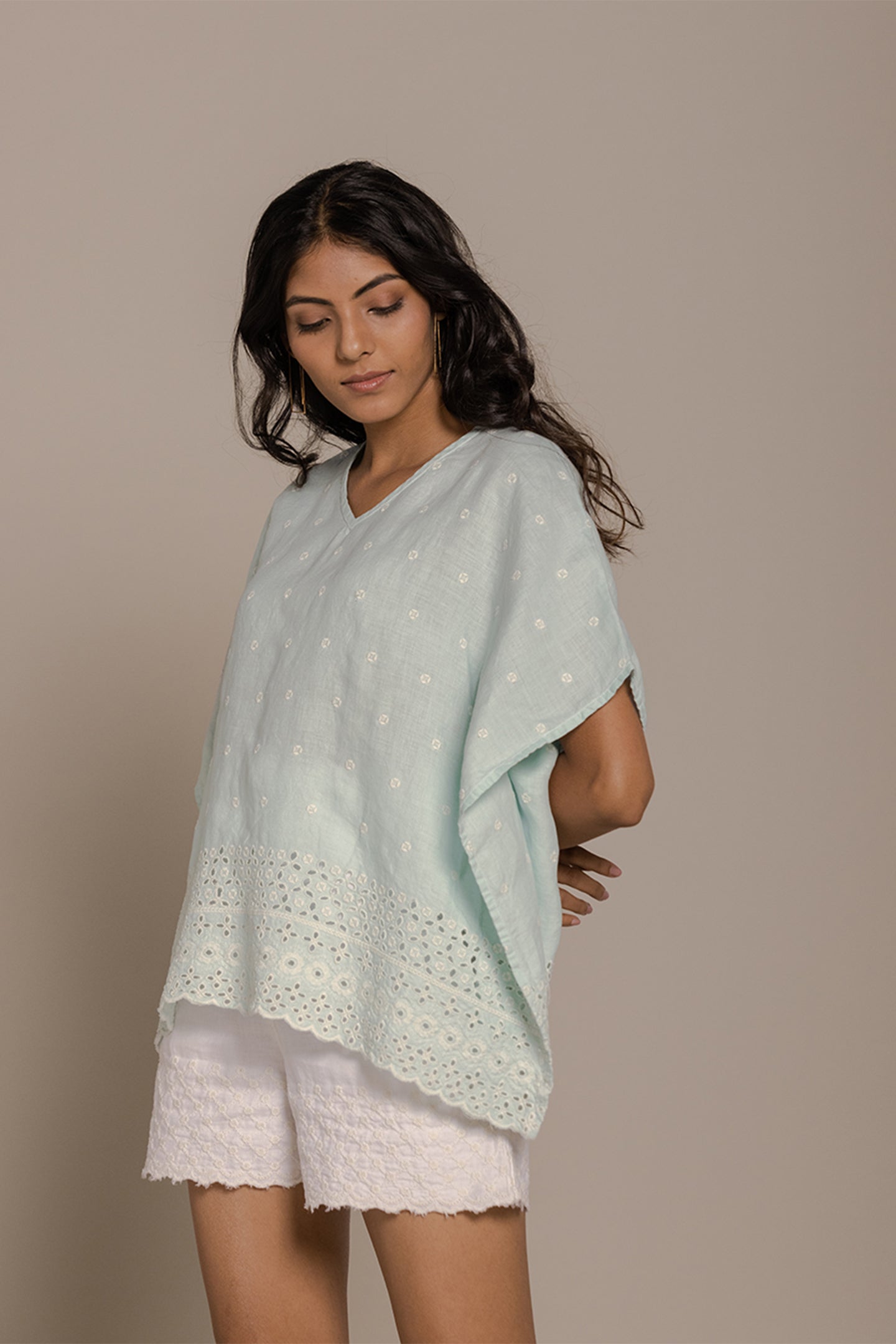 Popsicles & Carousels Mint Kaftan Top