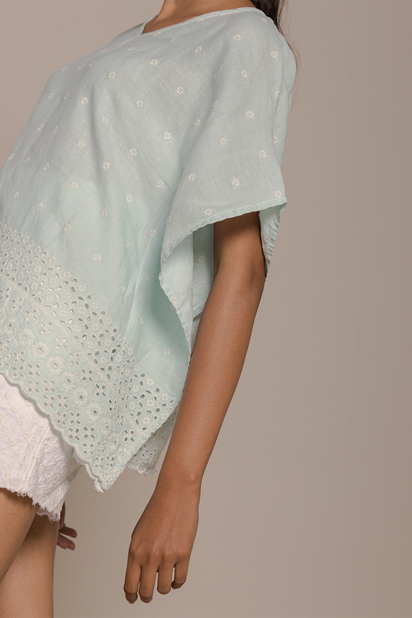 Popsicles & Carousels Mint Kaftan Top