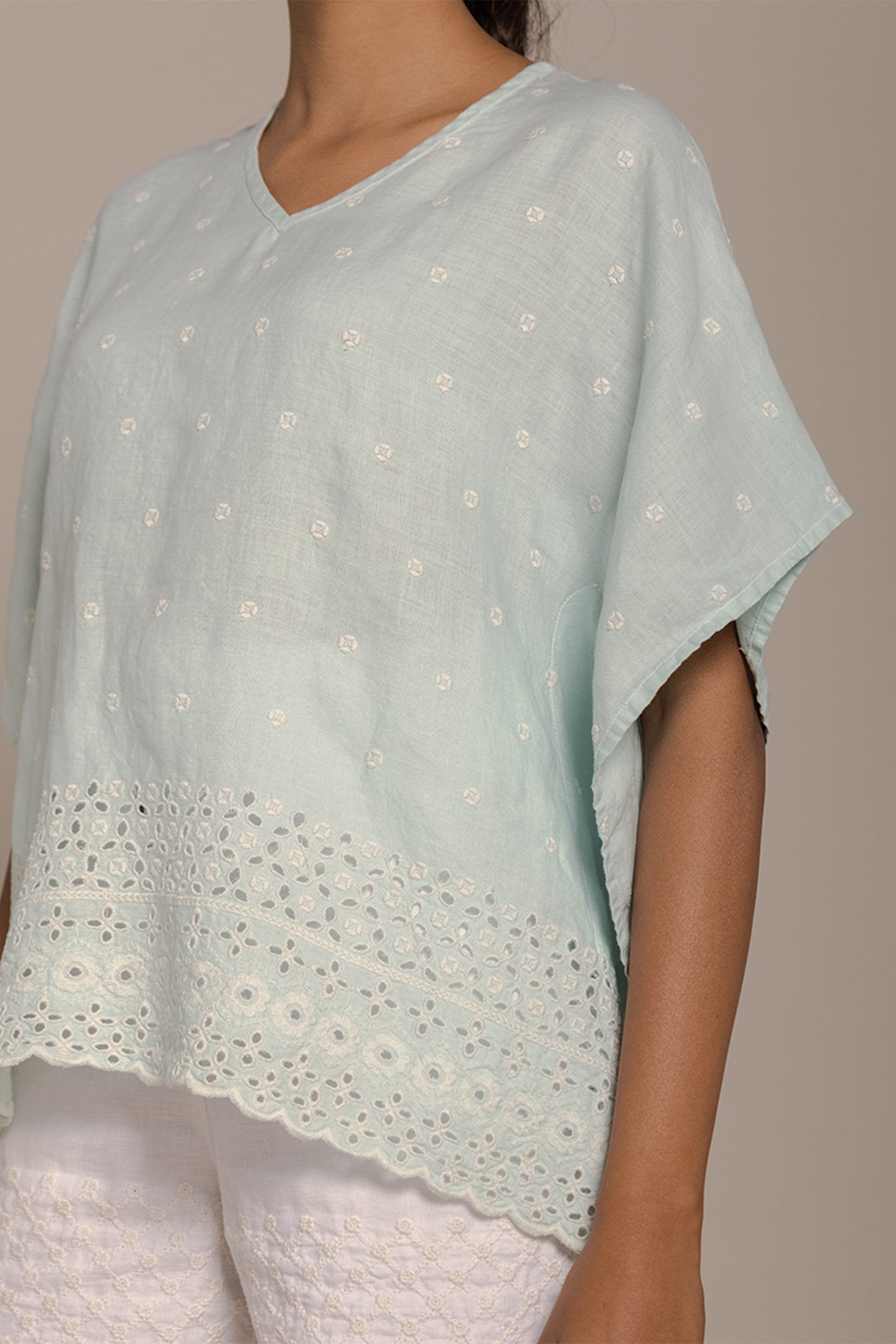 Popsicles & Carousels Mint Kaftan Top