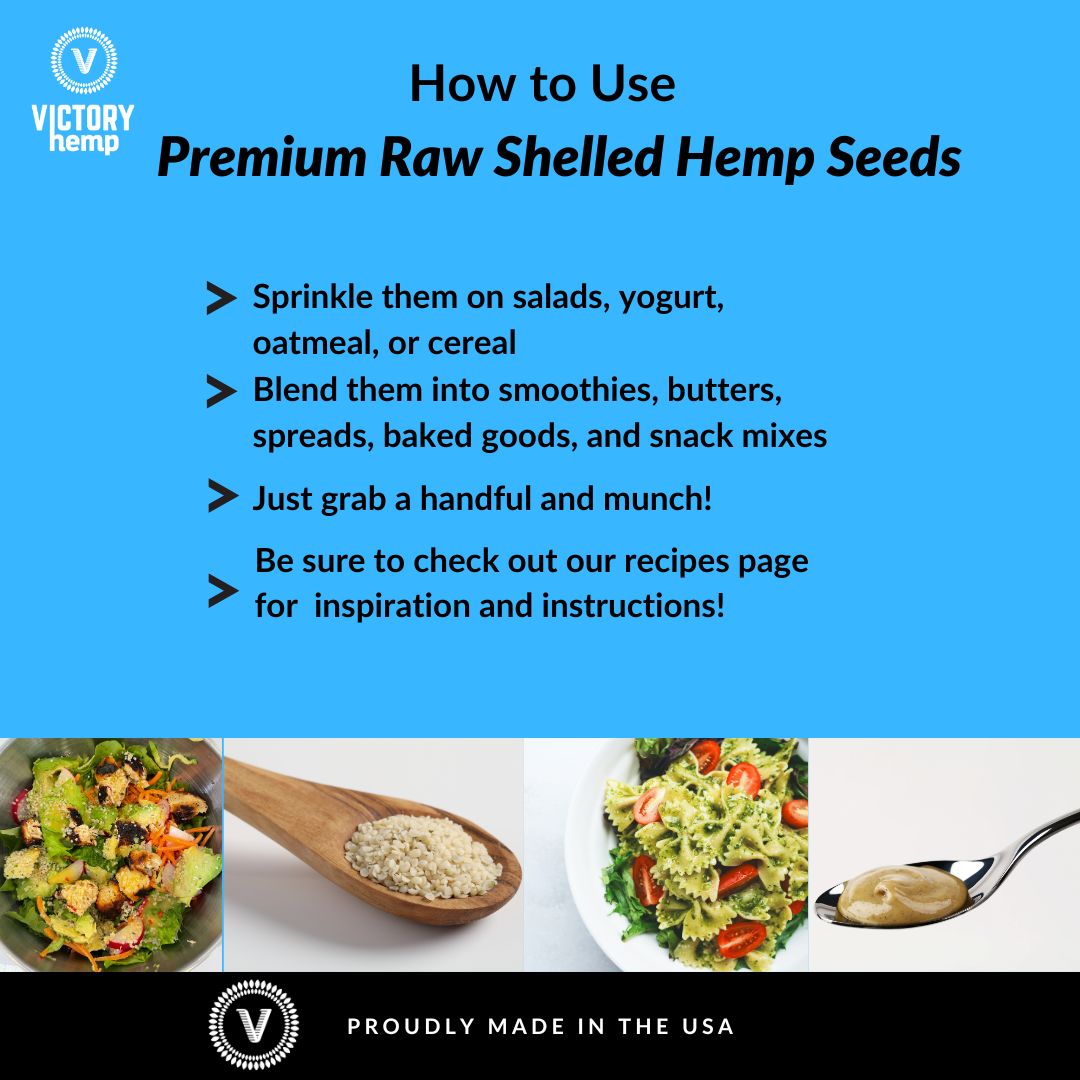 Premium Raw Shelled Hemp Seeds