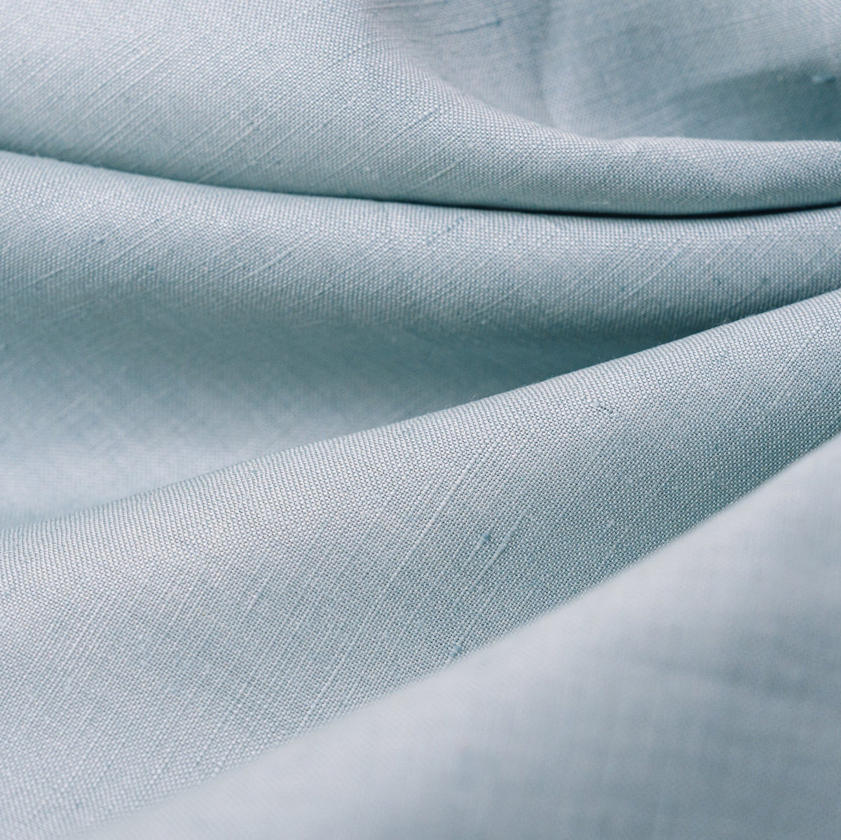 Pale Blue Hemp/Raw Silk Fabric by the Yard — Hemp Silk Threads — view 2