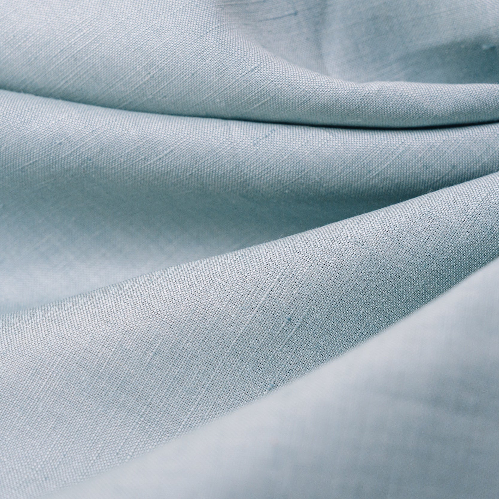 Pale Blue Hemp/Raw Silk Fabric by the Yard — Hemp Silk Threads — view 2