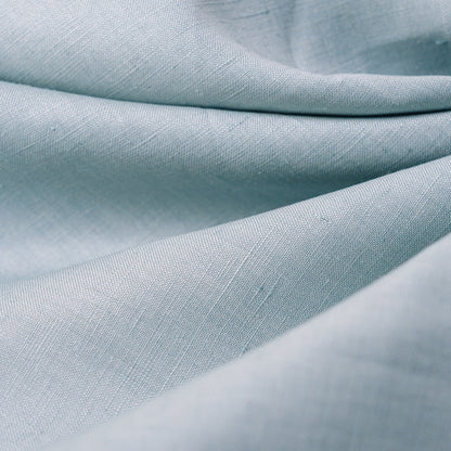 Pale Blue Hemp/Raw Silk Fabric by the Yard — Hemp Silk Threads — view 2