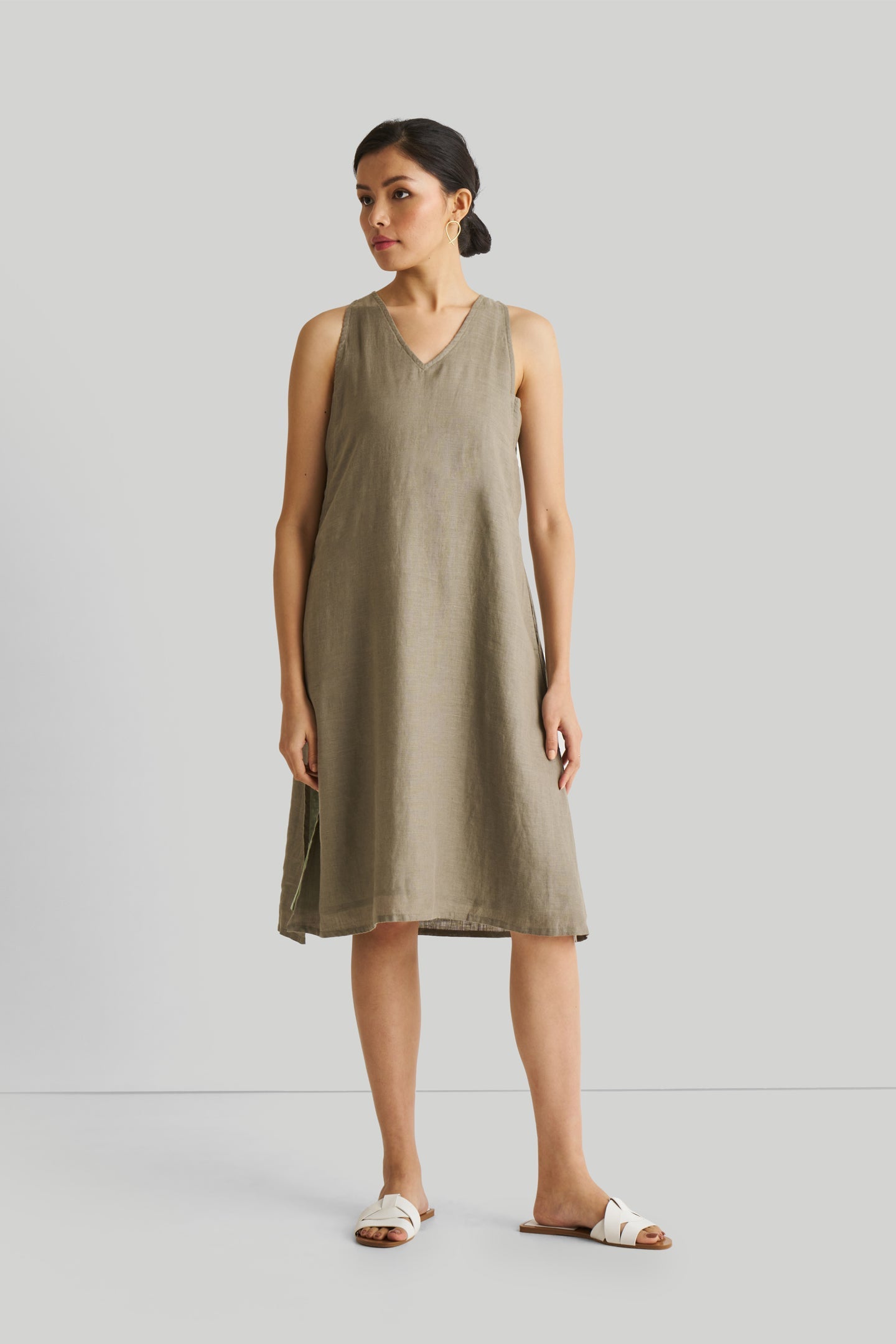 Reading Tea Leaves Dress in Dark Olive