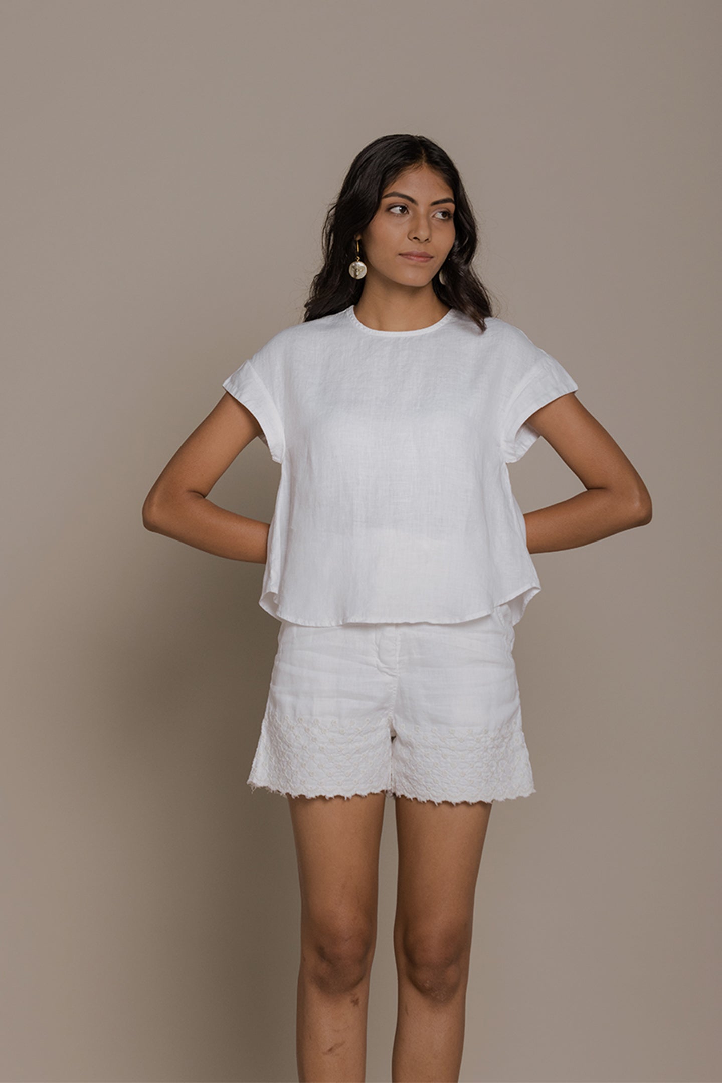 Sandcastle Saturdays Top in White