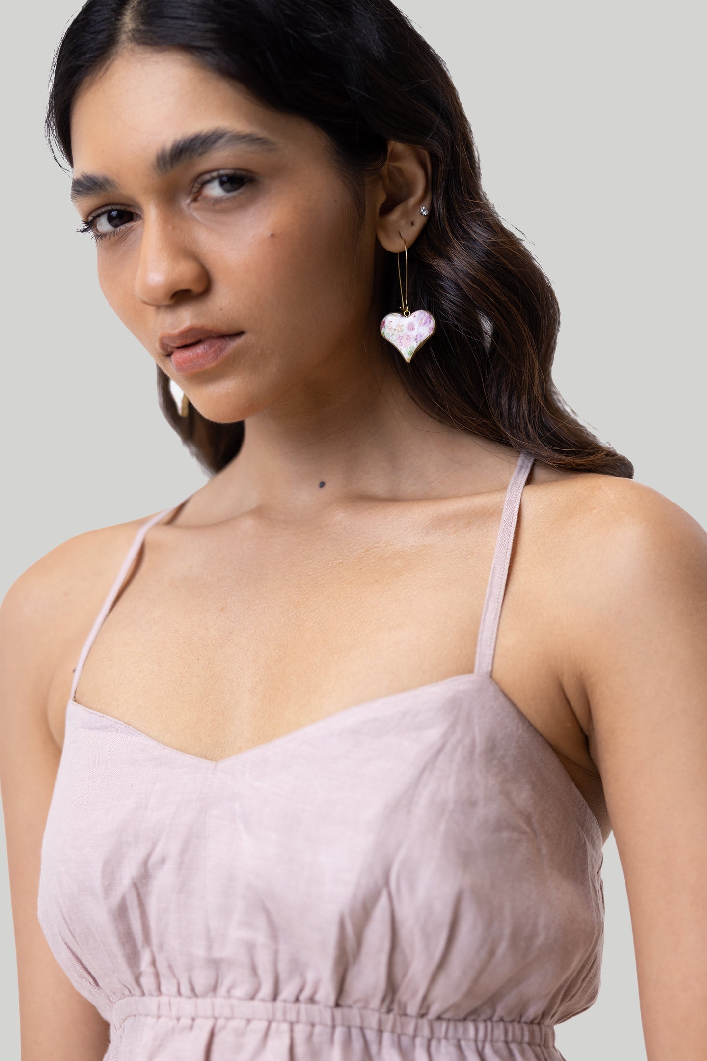 Strappy Midi Camisole Dress in Pink