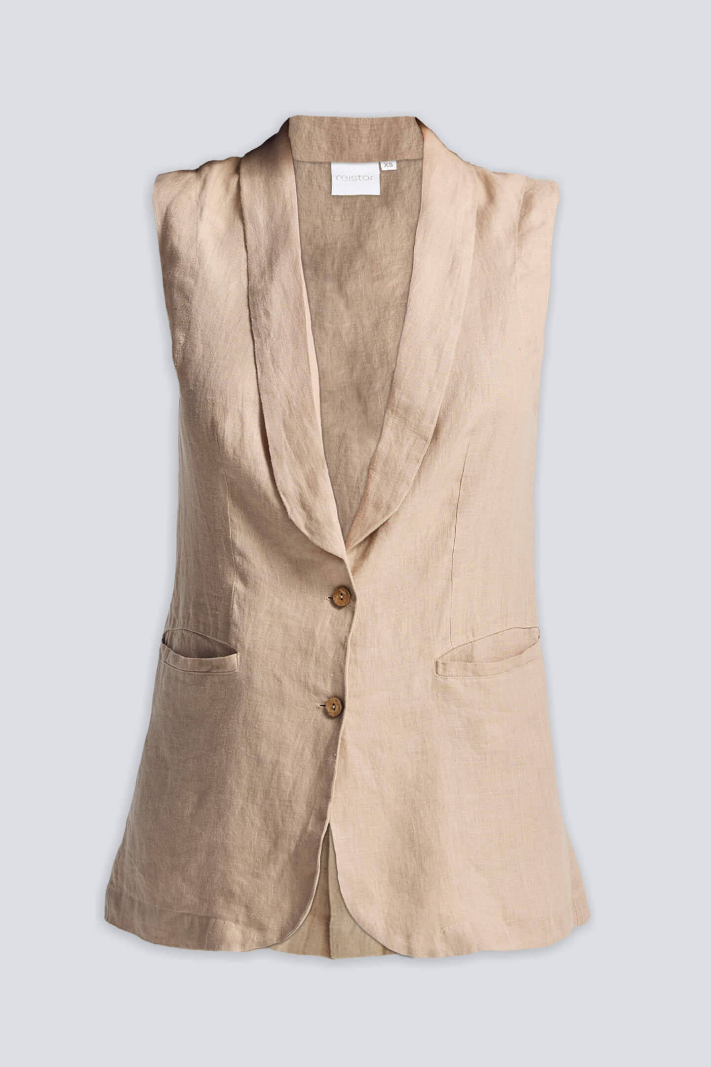 Sleeveless Hemp Jacket