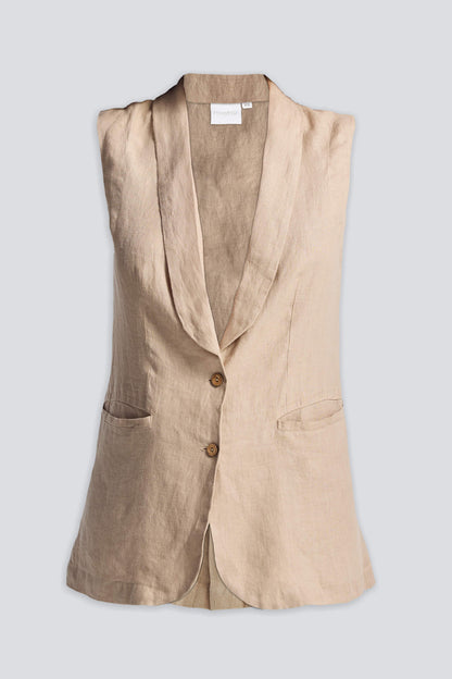 Sleeveless Hemp Jacket